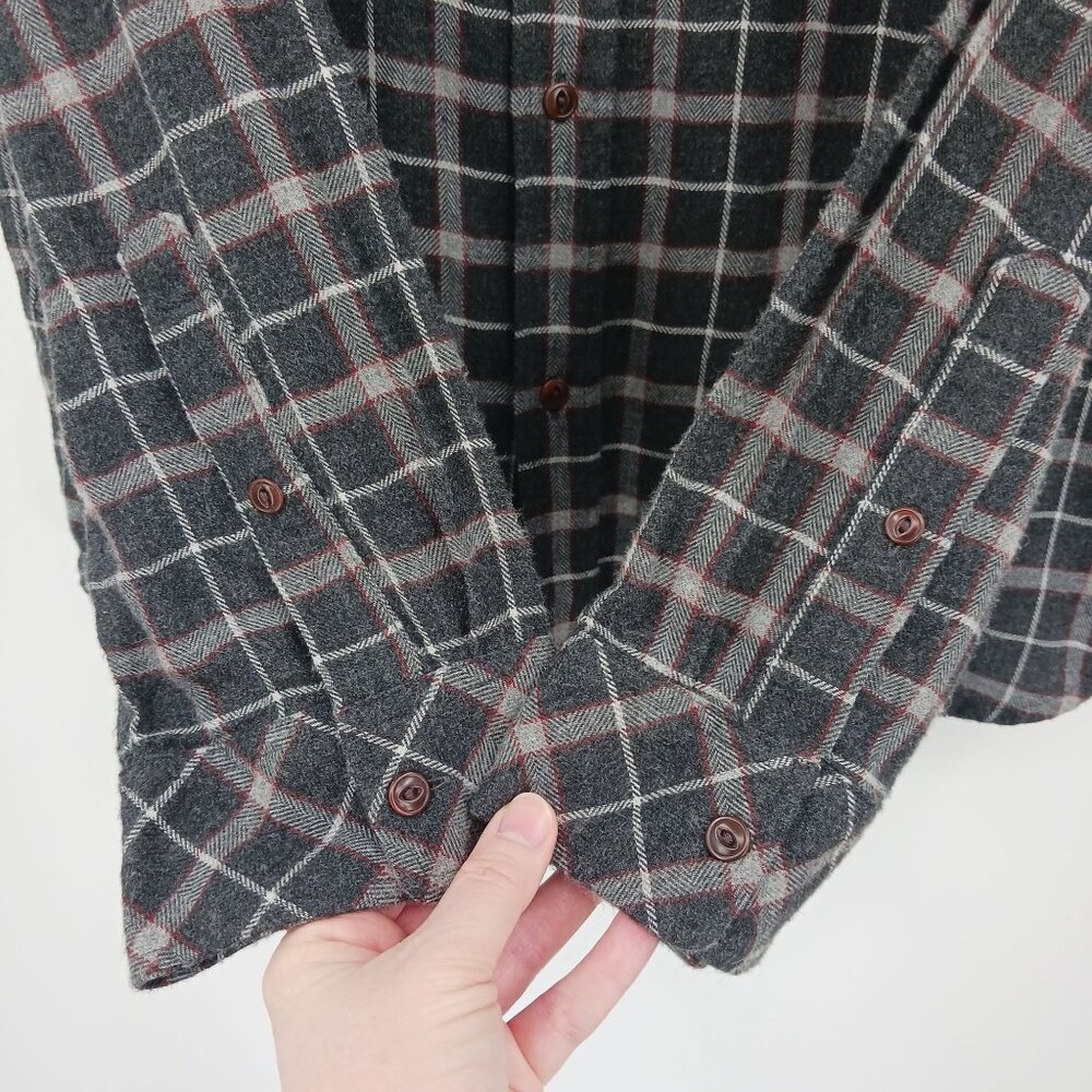 Rails LENNOX Plaid Brushed Flannel Button Down Shirt Size XXL Charcoal Gray - Picture 11 of 14